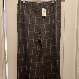 J. Jill Wide Plaid Ponte Pants